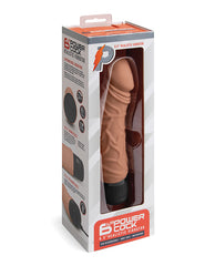 Powercocks vibrator slim anal realistic shaft pleasure collar for lifelike stimulation and safety