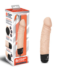 Powercocks Vibrator Slim Anal Realistic Design with Textured Pleasure Collar for Safe Anal Play