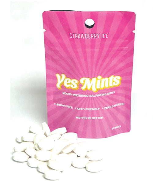 Yes Mints Strawberry Ice Mints Mouth Watering Tingling Effect for Fresh Breath and Intimate Moments
