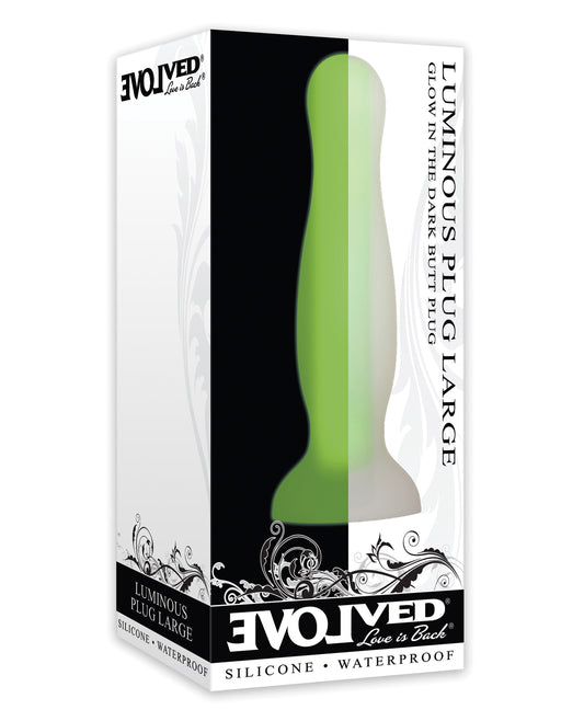 Evolved Anal Plug Glow-in-the-Dark Silicone Large Suction Base for Advanced Anal Stimulation