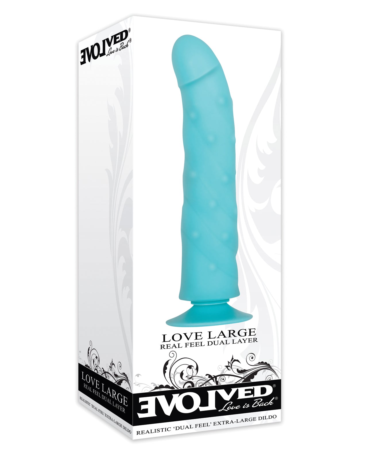 Evolved Dildo Dual Feel Realistic Texture Extra-Large Suction Cup for Hands-Free Satisfaction