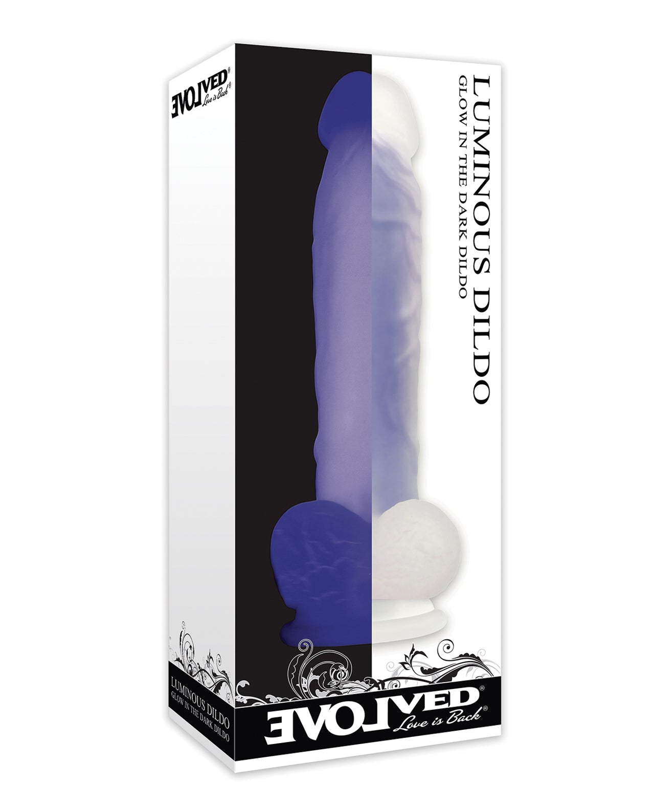 Evolved Silicone Dildo Glowing Inner Core Flexible Shaft Suction Cup for Nighttime Pleasure