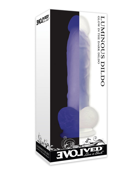Evolved Silicone Dildo Glowing Inner Core Flexible Shaft Suction Cup for Nighttime Pleasure