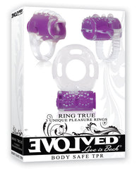 Evolved Stimulators Set Three Vibrating Rings Silicone Body-Safe Material for Versatile Intimate Pleasure