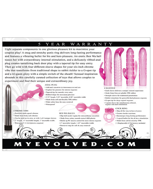 Evolved Intense Pleasure Kit with Versatile Couples Vibrator Set