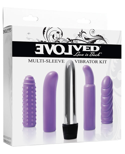 Evolved Vibrator Kit Multi Sleeve 4 Textures Versatile Bullet for Customizable Sensation