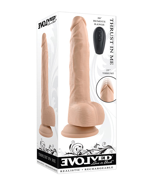 Evolved Vibrator Thrust In Me Realistic Textured Silicone with Suction Cup Base for Lifelike Stimulation