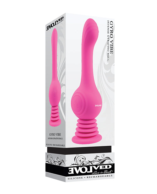 Evolved Vibrators Pink Gyro Vibe with Spinning Ball and Textured Shaft for Intense Stimulation