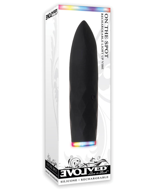 Evolved bullet vibrator flat tip with multicolor LED waterproof design for pinpoint stimulation