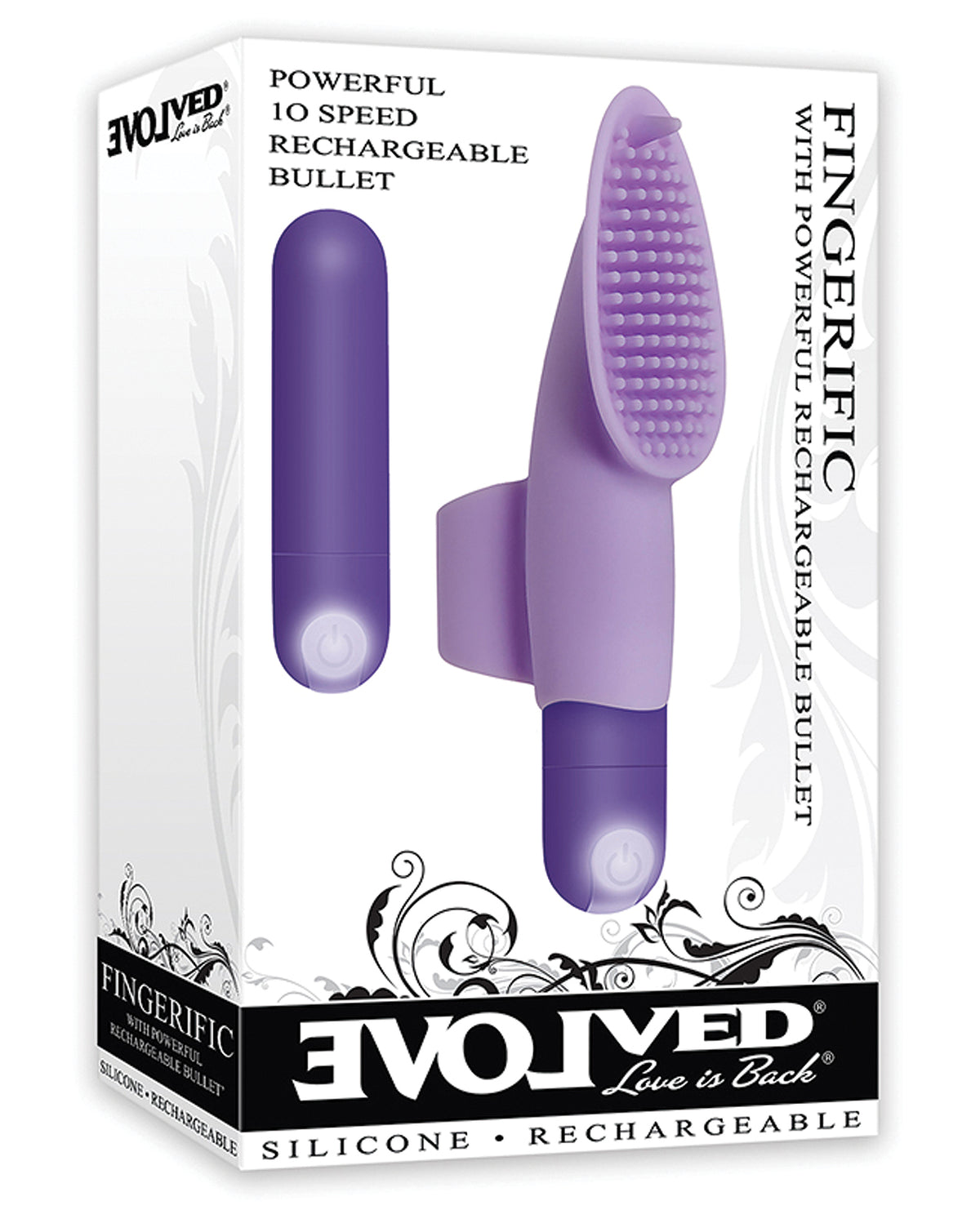 Fingerific Stimulator Rechargeable Bullet Vibrating Textured Sleeve for Enhanced Clitoral Stimulation