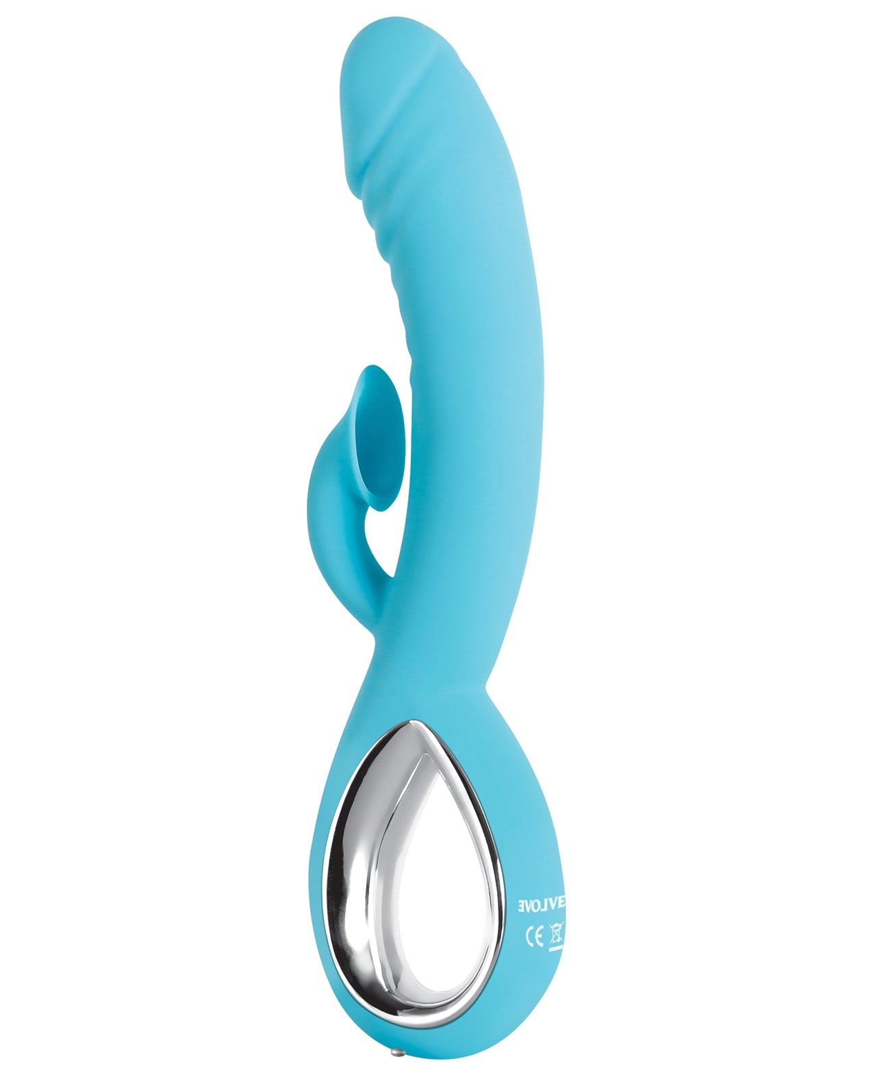 Evolved Triple Infinity – Vibrator with Suction and Heating in Teal
