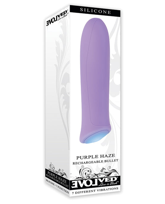 Evolved Stimulator Purple Haze Rechargeable Bullet Silicone Vibrator Waterproof for Enhanced Pleasure