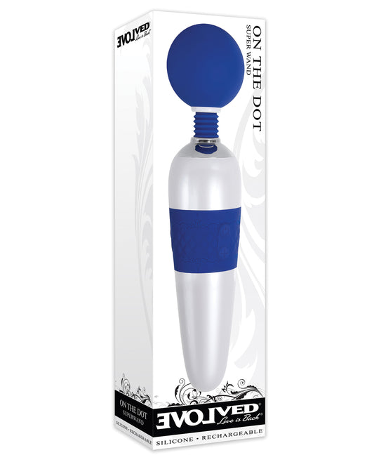 Evolved Massage Product Blue Silicone Wand Massager Flexible Ball Head Waterproof Design for Full-Body Relief