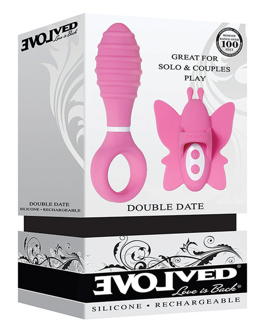 Evolved Double Date Vibrator Kit with 10-Speed Clitoral and Anal Stimulation for Intense Pleasure