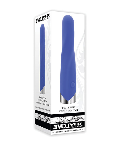 Evolved Vibrating Bullet Stimulator with Swirling Ridge and Chrome Asymmetrical Base for Targeted Intimate Stimulation