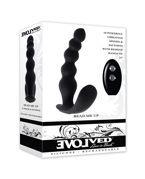 Evolved Anal Vibrator with Graduated Beaded Shaft and Remote Control for Comfortable Stimulating Anal Play