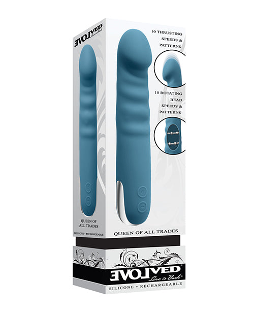 Evolved Vibrator Thrusting Shaft Rotating Beads for Dynamic Internal Stimulation