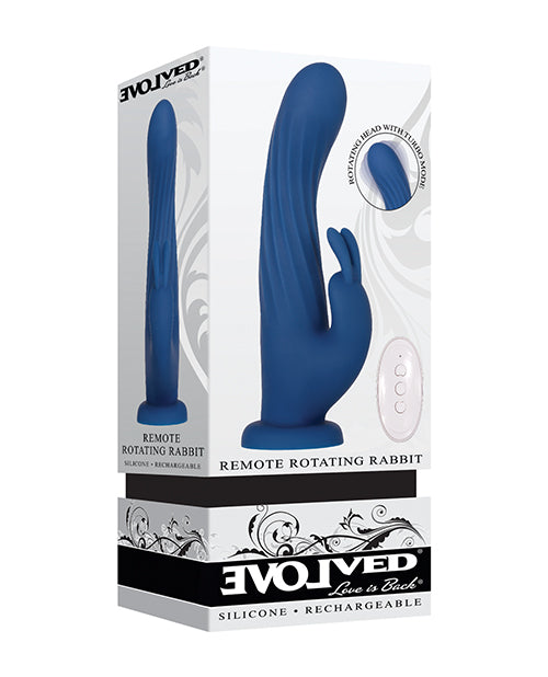 Evolved Vibrator Remote Rotating Rabbit with Turbo Mode and Waterproof Silicone for Dual Stimulation