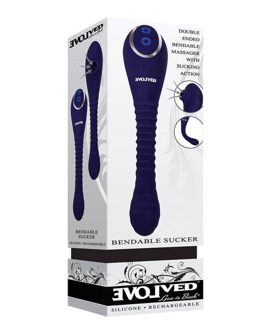 Evolved Stimulator Bendable Sucker Dual-Ended Suction Vibrator for Versatile Clitoral Stimulation