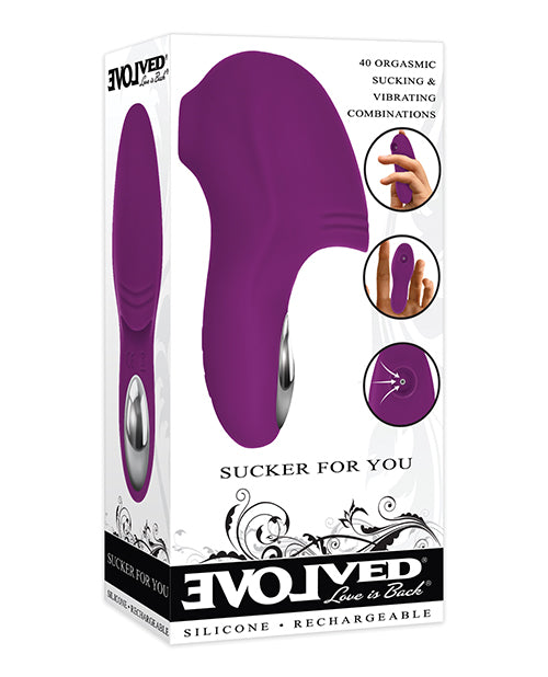 Evolved Stimulators Clitoral Suction Vibrator with Finger Sheath and Multiple Speeds for Intense Stimulation