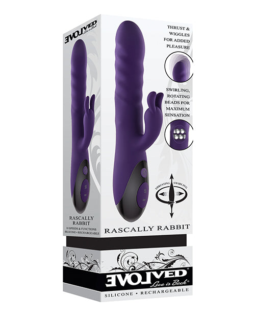 Evolved Vibrator Thrusting Rotating Rabbit Stimulator Waterproof Rechargeable for Intense Dual Stimulation