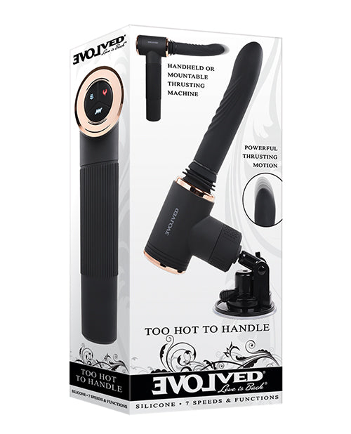 Evolved Sex Machine Thrusting Function Heated Vibration Black for Intense Personal Pleasure