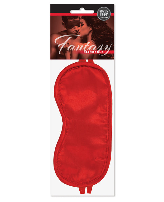 Satin Fantasy Blindfold in Red with Adjustable Straps