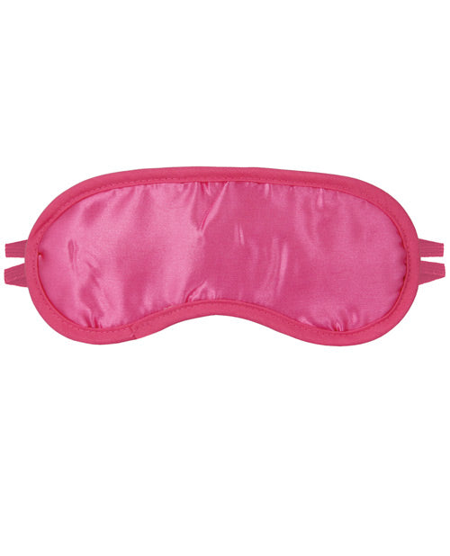 Erotic Toy Company Bondage Blindfolds Pink Satin Double Straps for Sensory Play and Comfort