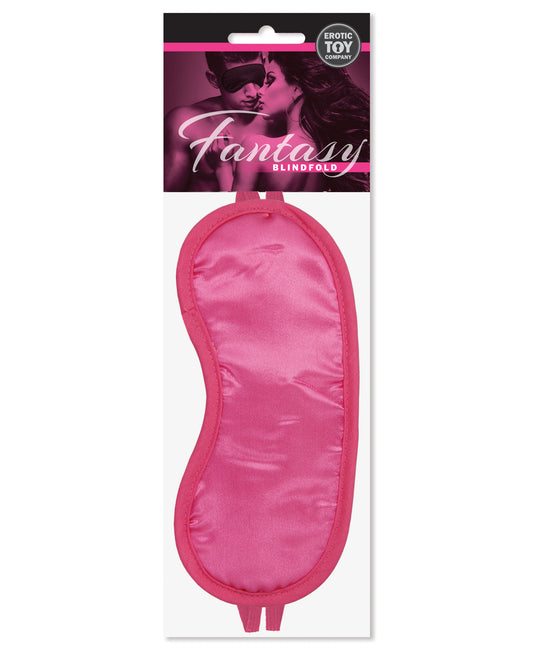 Satin Fantasy Blindfold in Pink with Adjustable Double Straps