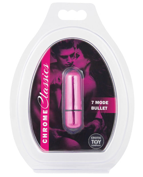 Chrome Classics 7-Mode Metallic Bullet Stimulator in Pink