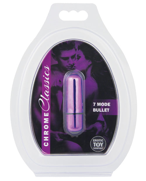 Chrome Classics 7 Mode Metallic Bullet Stimulator in Purple