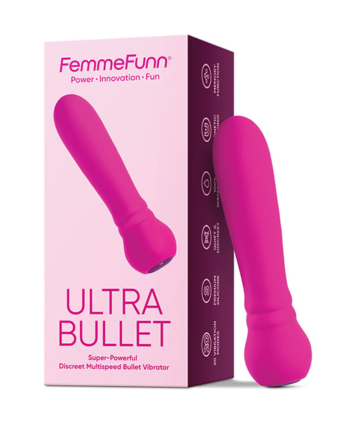 Femme Funn Bullet Massager with 20 Vibration Modes and Magnetic Charging for Powerful Stimulation