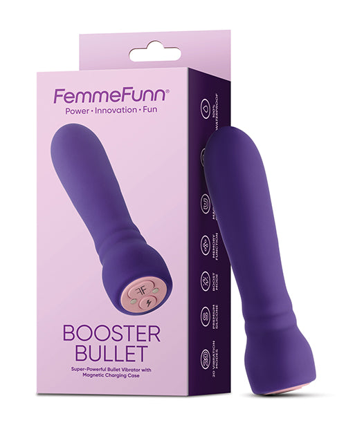 Femme Funn Bullet Vibrator Purple with 20 Vibrating Modes and Boost Button for Intense Stimulation