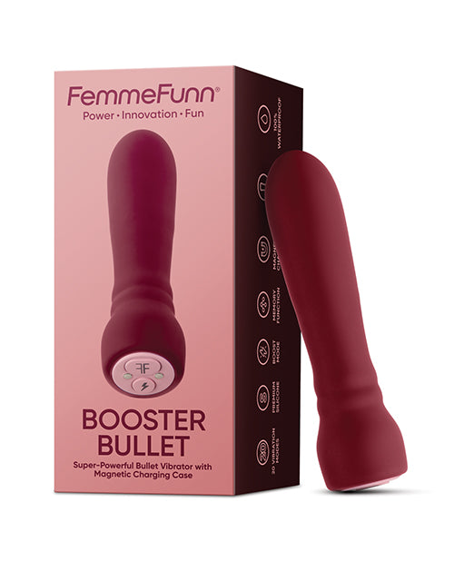 Femme Funn Stimulators Powerful Maroon Bullet 20 Vibration Modes with Memory for Intense Sensation