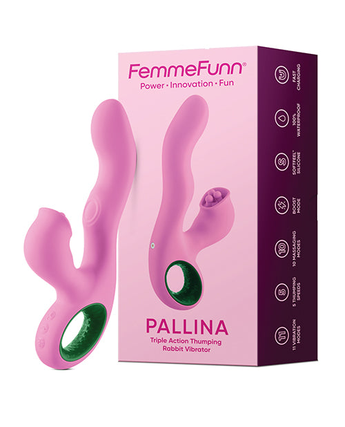 Femme Funn Vibrator Triple Action Rabbit Rotating Balls Deep Vibration for Sensual Stimulation