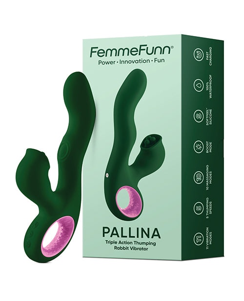 Femme Funn Vibrators Triple Action Rabbit Rotating Balls Deep Vibration for Intimate Stimulation