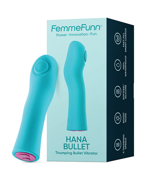 Femme Funn Stimulator Hana Thumping Bullet Vibrator Waterproof Boost Mode for Targeted Intimate Stimulation