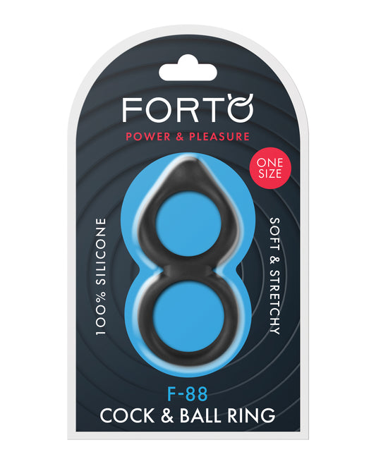 Forto Penis Enhancement Double Ring Cock Ring with Flexible Tip and Premium Silicone for Enhanced Support