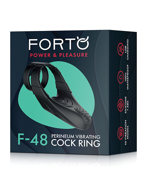 Forto Penis Enhancement Cock Ring Dual Silicone Design with Perineum Vibration for Pleasure and Stamina