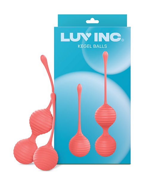 Luv Inc. Kegel Ball Set ribbed silicone ergonomic design for pelvic floor training and intimate wellness