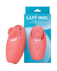 Luv Inc. Stimulators Triple-Action Vibrator with 10 Modes and Silicone Design for Enhanced Stimulation