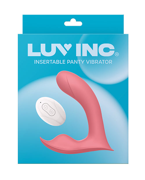 Luv Inc. insertable panty vibrator with remote control and curved design for discreet G-spot stimulation