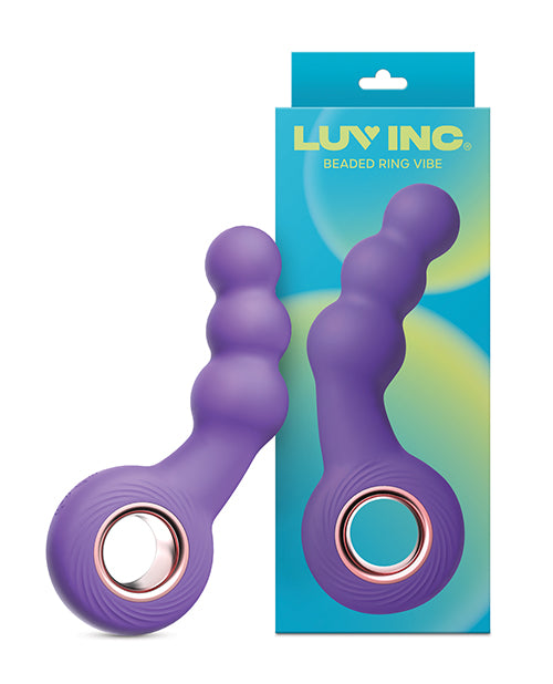 Luv Inc. Anal Product Beaded Ring Vibrator with Ergonomic Design and 12 Vibration Modes for Precise Stimulation