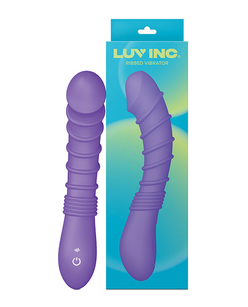Luv Inc. Vibrator Ribbed G-Spot Powerful Boost USB Rechargeable for Targeted Stimulation
