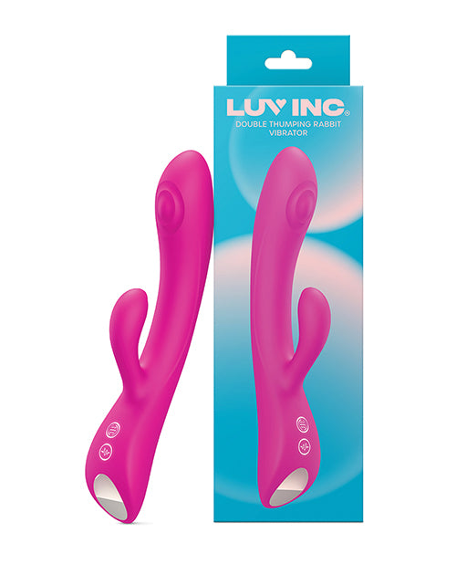 Luv Inc. Rabbit Vibrator Double Thumping Motion 10 Modes Waterproof Silicone for Intimate Pleasure
