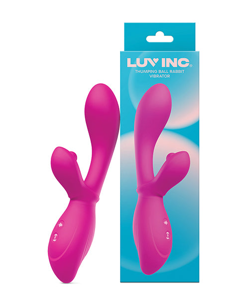 Luv Inc. Vibrator Pink Thumping Ball 10 Vibration Modes Waterproof Design for Intimate Stimulation