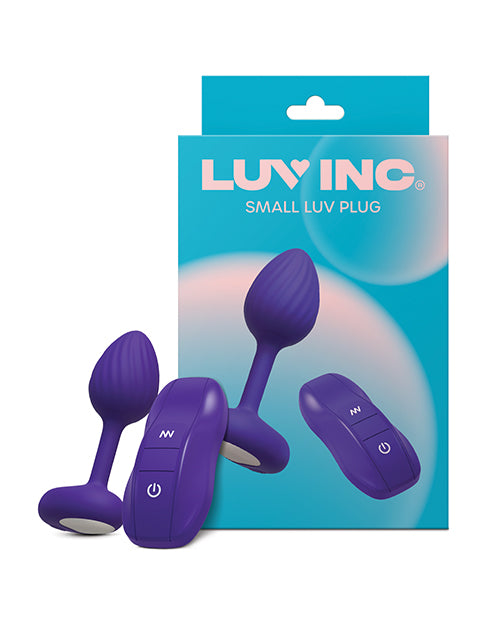 Luv Inc. Small Anal Plug Vibrating Silicone with Wireless Remote for Comfortable Beginner Anal Play