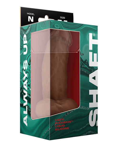 Shaft Dongs & Dildos Flexiskin Silicone Side Curve Dong with Balls and Suction Cup for Realistic Pleasure