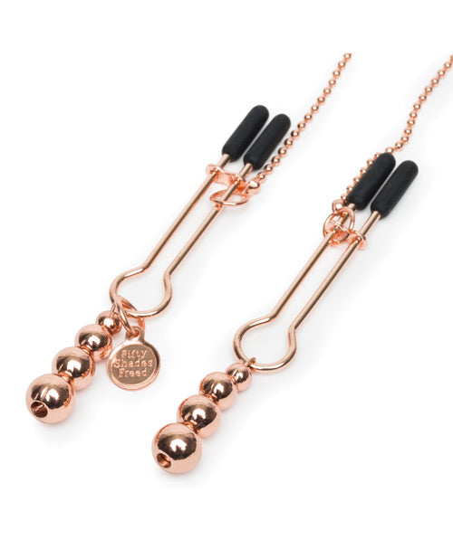 Adjustable Nipple and Clitoral Chain with Silicone-Coated Clamps