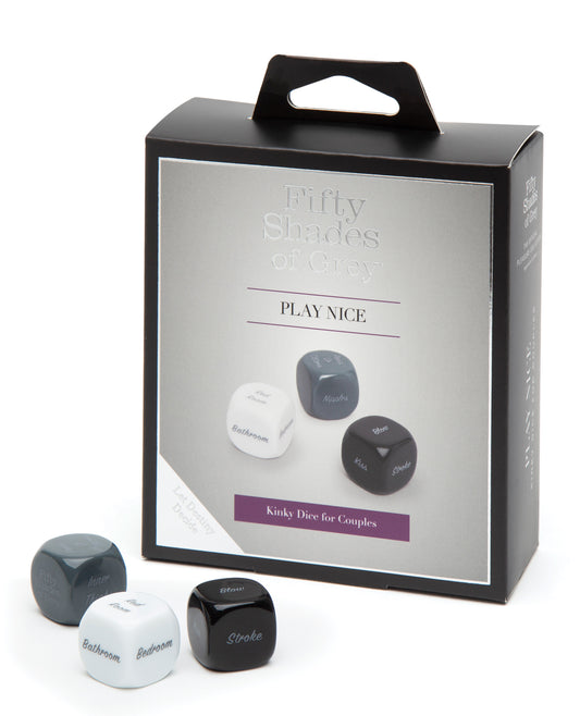 Fifty Shades of Grey Kinky Dice Set Couples Game Action Location Body Part for Intimate Play